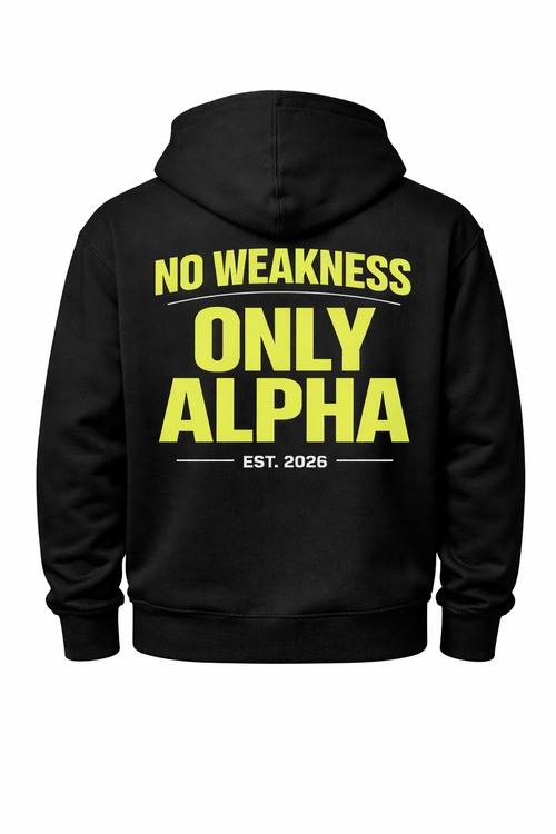 ALPHA. Minimal Black Premium Hoodie