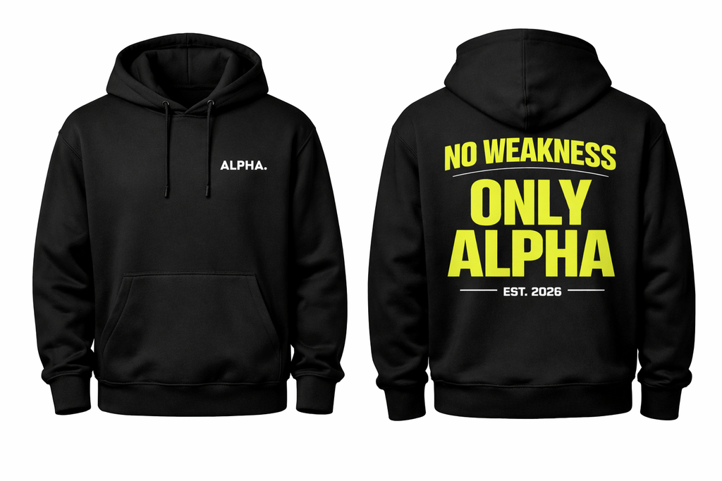 ALPHA. Minimal Black Premium Hoodie