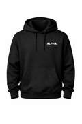 ALPHA. Minimal Black Premium Hoodie